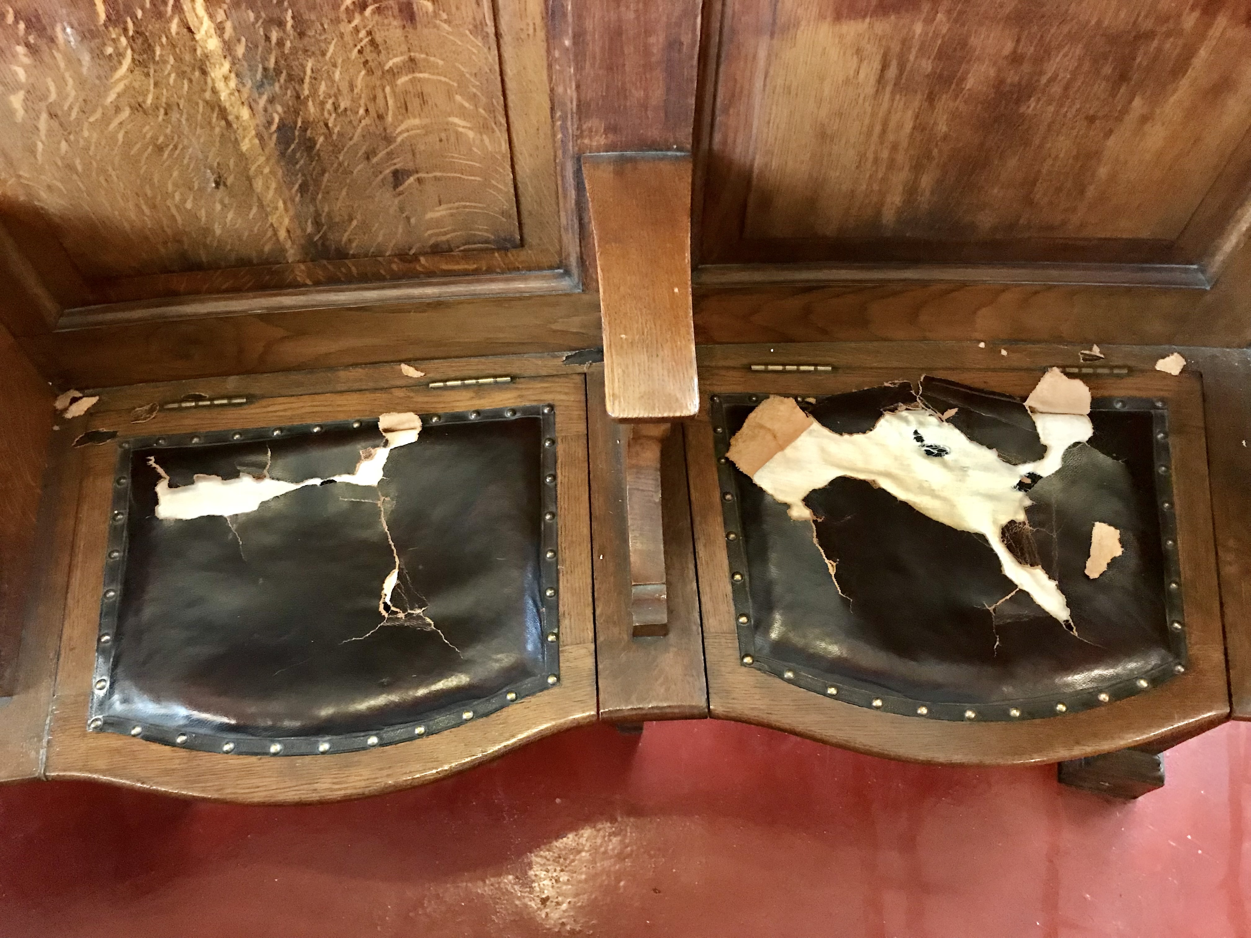 Heritage seat with commemorative brass coins